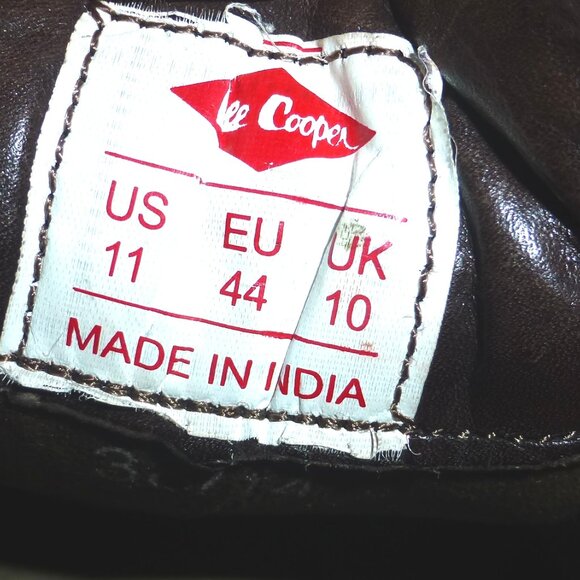 Lee Cooper East London Men\'s Lace Up Leather Ankle Boots Size: 11 Brown main image 9